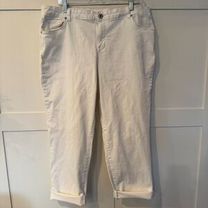 Style & Co. Boyfriend Jeans - White - 18